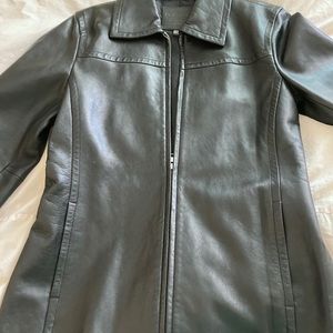 Coach Black Leather Jacket Coat Women